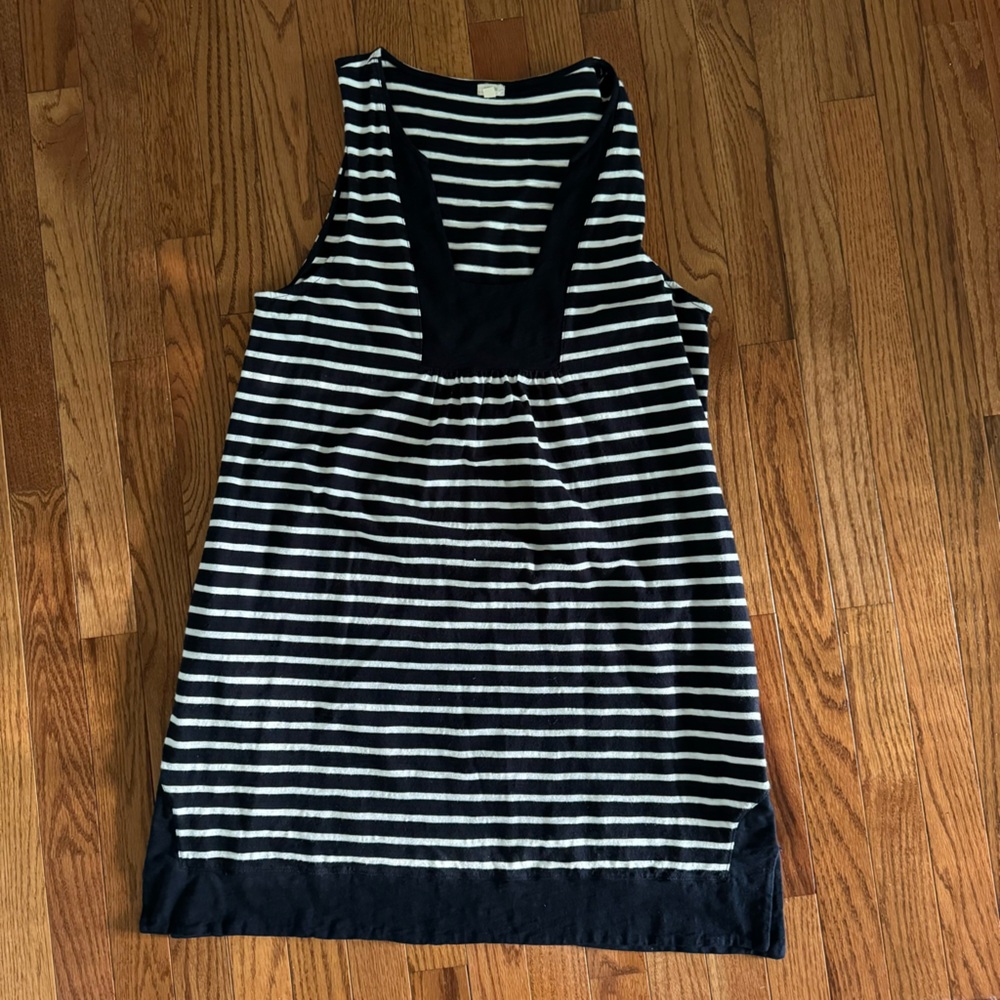 Jay crew navy striped cover up size m